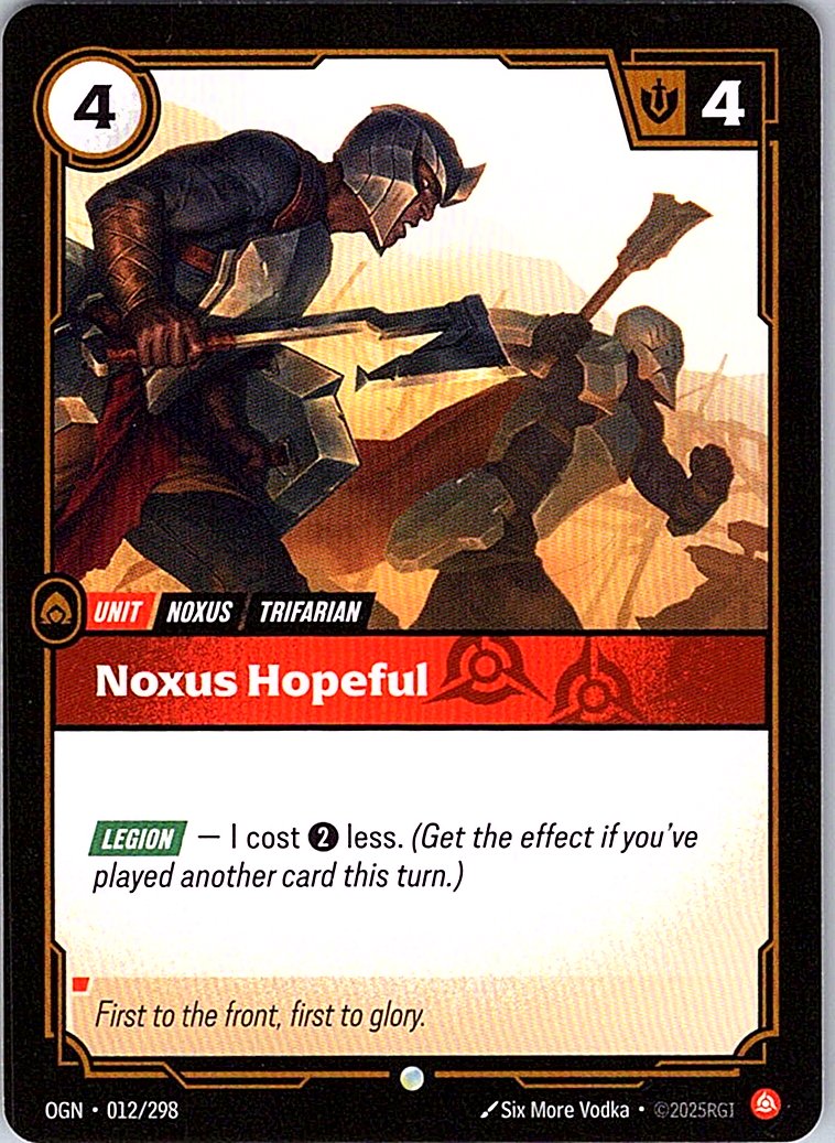 Noxus Hopeful - Origins - 012/298 - - NM