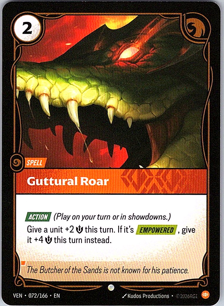 Guttural Roar - Vendetta - 072/166 - - NM