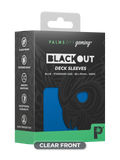 Palms Off Gaming Blackout Deck Sleeves - Standard - 100pc - Blue