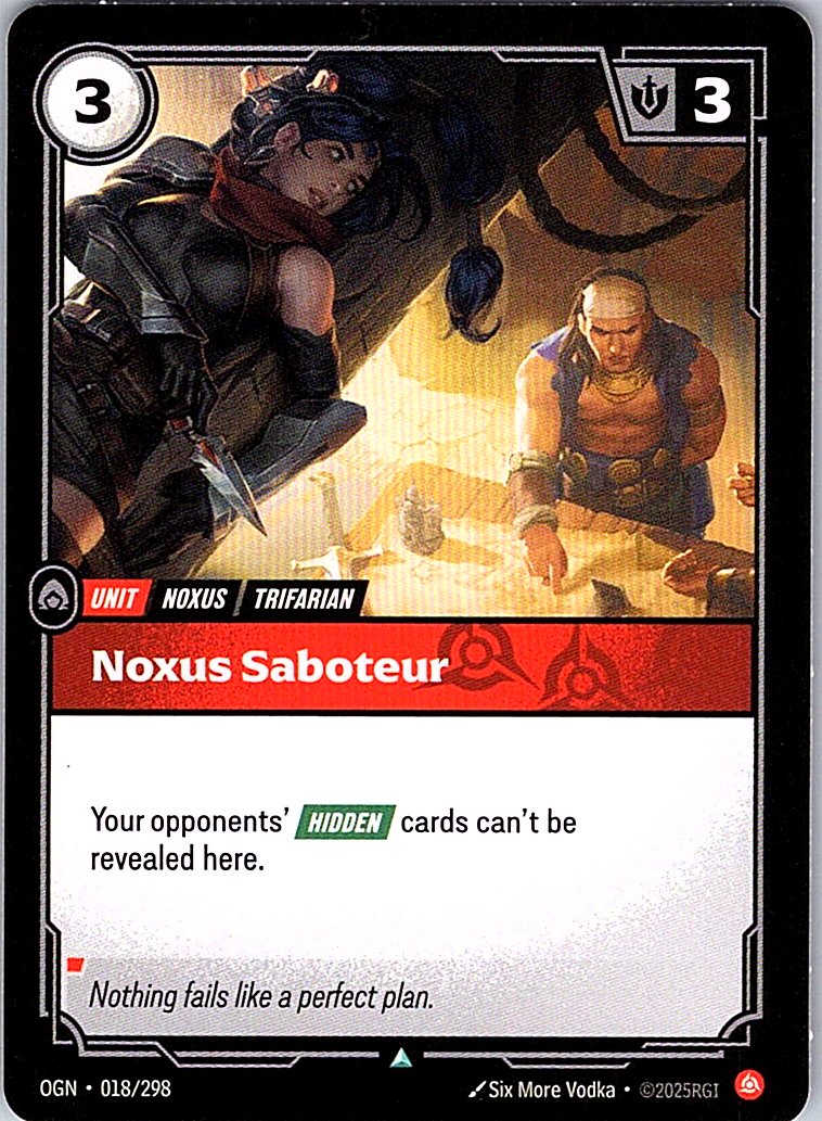 Noxus Saboteur - Origins - 018/298 - - NM