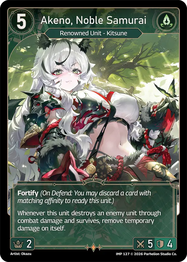 Akeno, Noble Samurai card