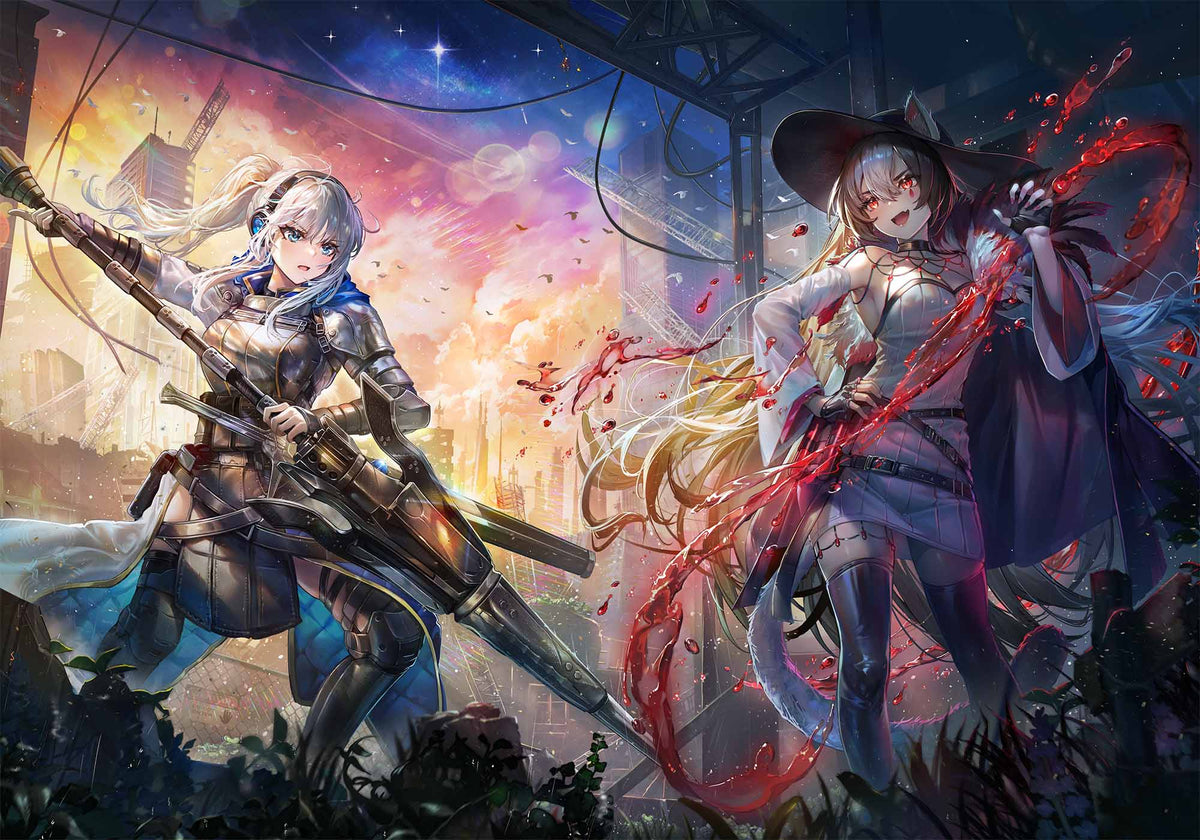 Echoes of Astra Imperion characters facing across a divided battlefield