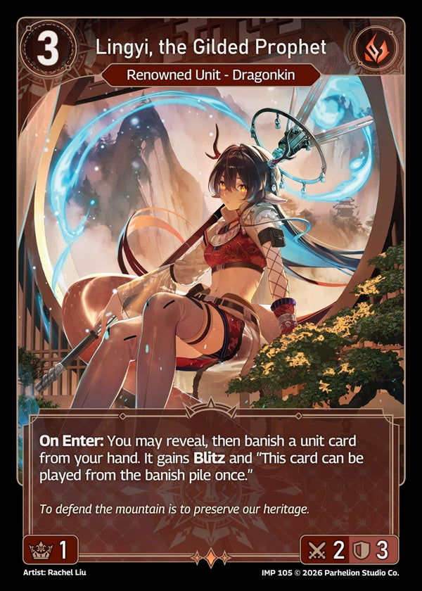 Lingyi, the Gilded Prophet card