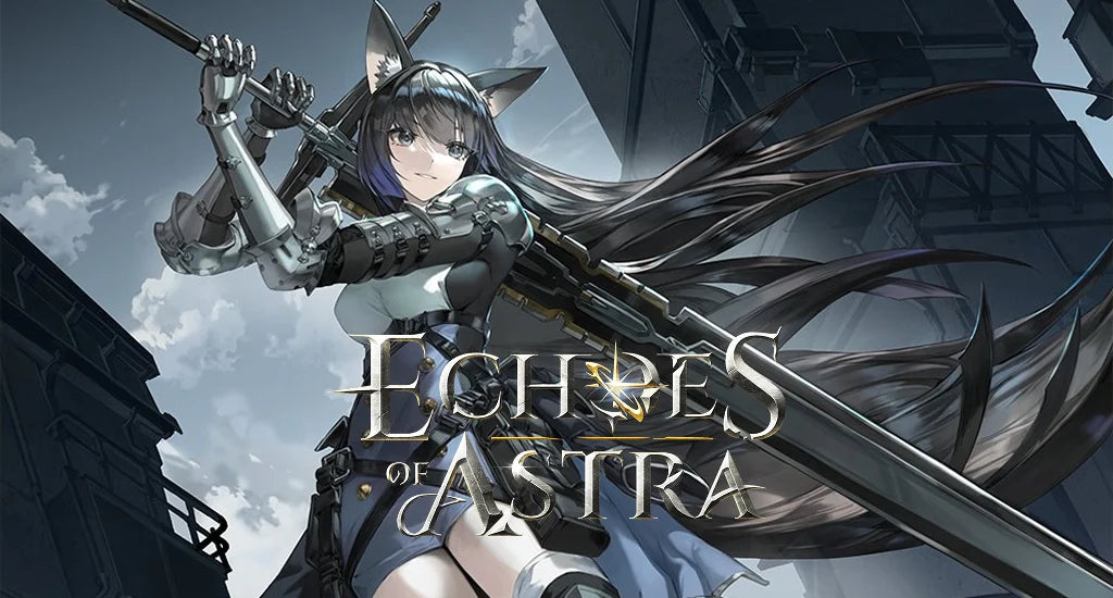 Echoes of Astra logo over an armoured character